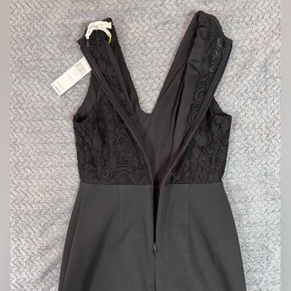 BCBGeneration Women’s Dress Short V Neck Lace Black 0 - Picture 8 of 11